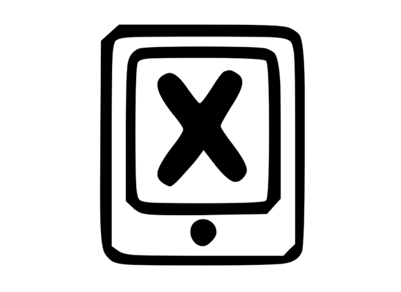Mobile Tablet Device Mono Letter X Review