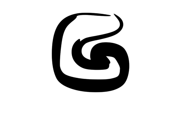 Rounded Fat Marker Pen Mono Letter G