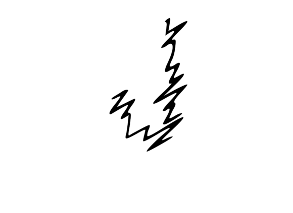 Zapped Comic Shocked Mono Letters J