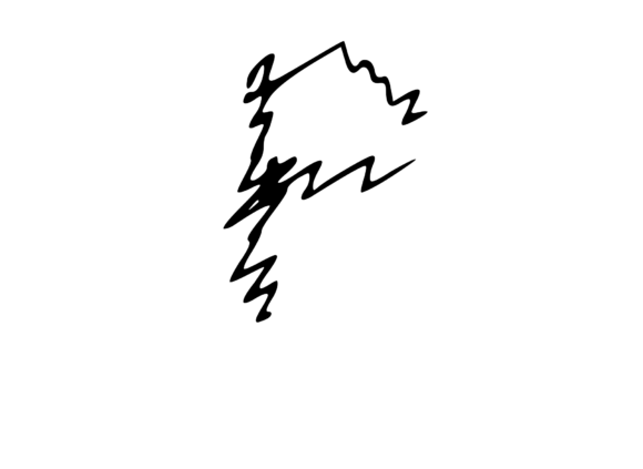 Zapped Comic Shocked Mono Letters P