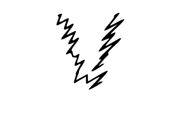 Zapped Comic Shocked Mono Letters V Review