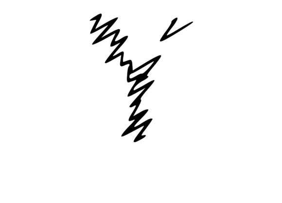 Zapped Comic Shocked Mono Letters Y